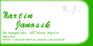 martin janosik business card